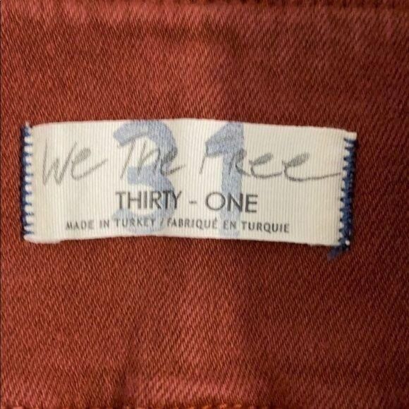 Free People We The Free Mini Virgo Terra -Cotta Front Zip Skirt Sz 31 - Picture 5 of 5